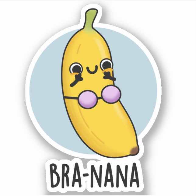 Bra-nana Funny Banana Bra Pun  (Front)