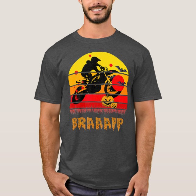 Braaapp Funny Vintage Motocross Gift T-Shirt (Front)