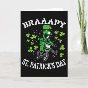 Braaapy St Patricks Day Motocross Dirt Bike Men Bo Card