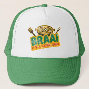 Braai It's a Saffa Thing - South African BBQ Gift Trucker Hat