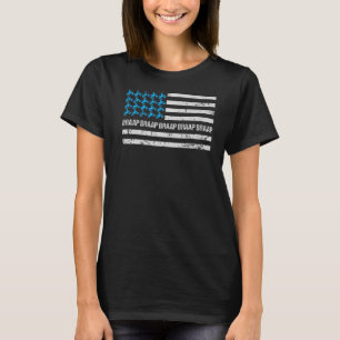 Braap Brap Motocross Us Usa Flag T-Shirt