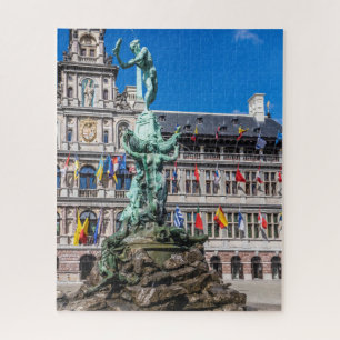 Brabo's monument and Stadhuis Antwerp Jigsaw Puzzle