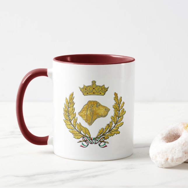 Bracco Italiano Gold Tones Mug (With Donut)