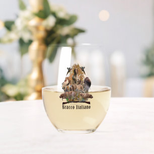 Bracco italiano  stemless wine glass