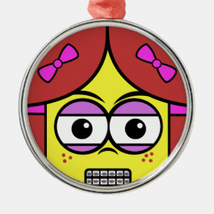 Brace Face Metal Tree Decoration