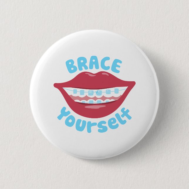 Brace Yourself 6 Cm Round Badge (Front)