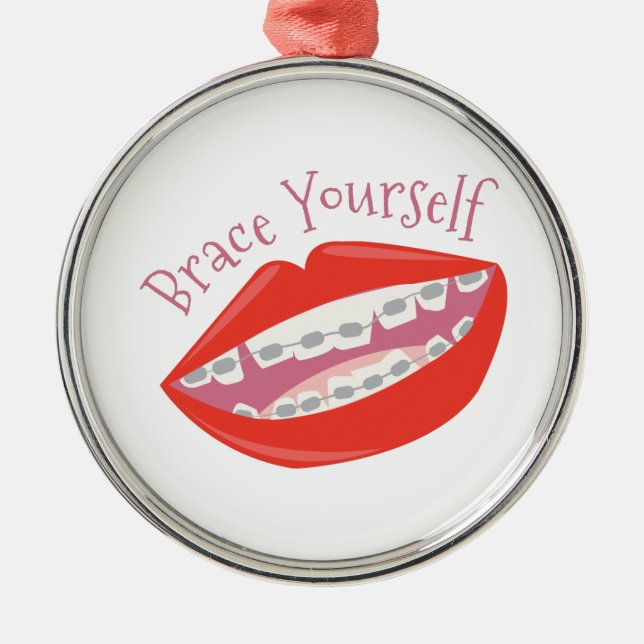 Brace Yourself Metal Tree Decoration (Front)