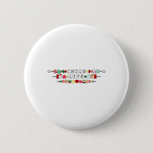 Bracelet Child Life Specialist Christmas Ccls Play 6 Cm Round Badge