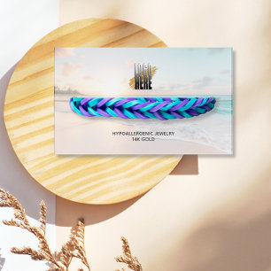 Bracelet Display Beach Photo with Logo  Business Card