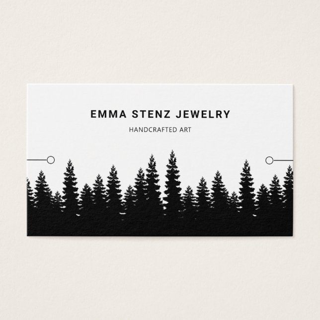 Bracelet Display Card • Rustic Pine Forest (Front)