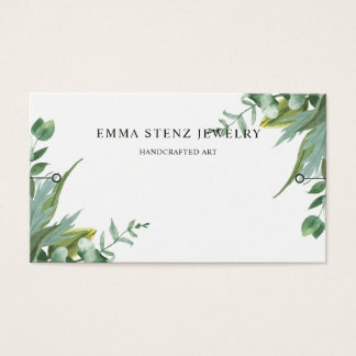 Bracelet Display Card • Watercolor Eucalyptus Leaf