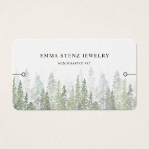 Bracelet Display Card • Watercolor Pine Woods