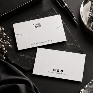 Bracelet Display White Your Logo Social Media Busi Business Card