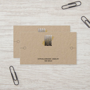 Bracelet Display with Logo Kraft Business Card