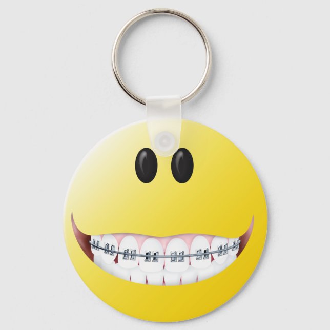 Braces Face Key Ring (Front)