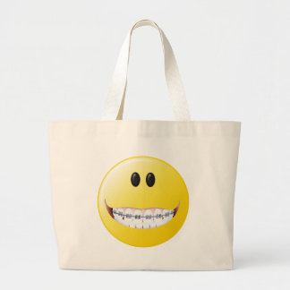 Braces Face Large Tote Bag