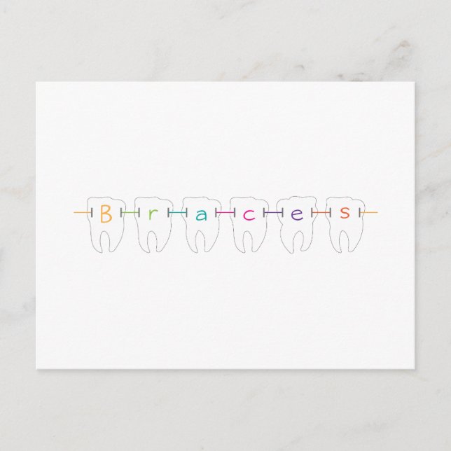 Braces Teeth Postcard (Front)