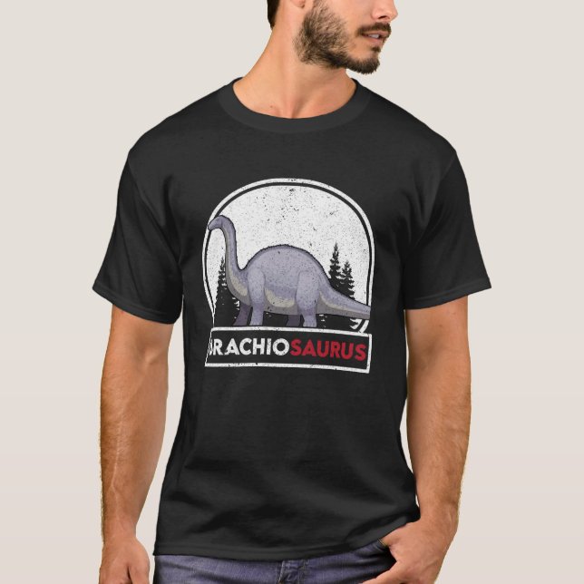 Brachiosaurus Design Prehistoric Dinosaur T-Shirt (Front)