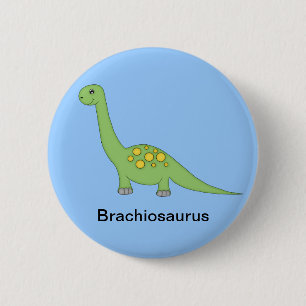 Brachiosaurus Dinosaur 6 Cm Round Badge