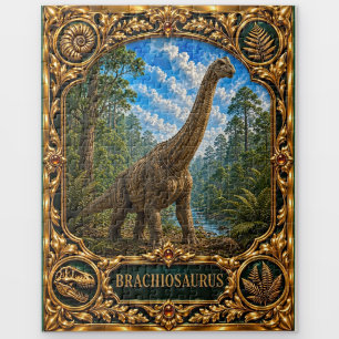 Brachiosaurus Dinosaur, Jewelled Heirloom Art Jigsaw Puzzle