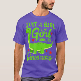Brachiosaurus Dinosaur Just a Girl Who Loves Dinos T-Shirt