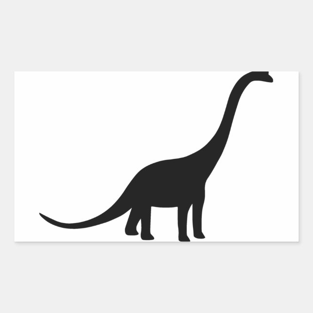 Brachiosaurus Dinosaur Rectangular Sticker (Front)