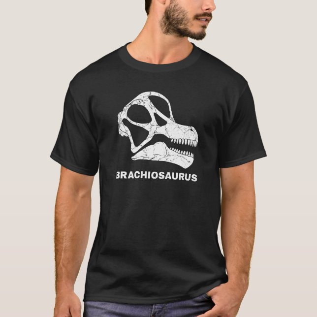 Brachiosaurus Fossil Skull Dinosaur Bones Brachios T-Shirt (Front)