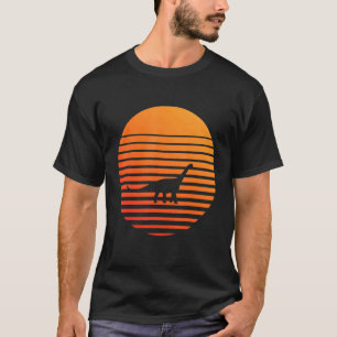 Brachiosaurus Shadow Silhouette In Front Of A Sun T-Shirt