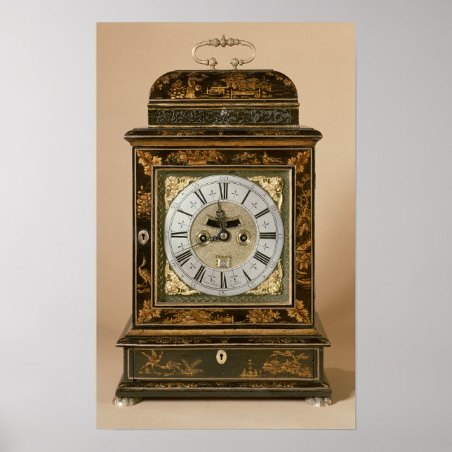 Bracket clock, movement by James Boyce, c.1705 Poster (Front)
