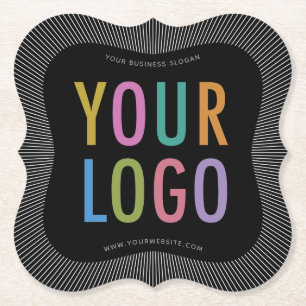 Bracket Custom Paper Coasters with Company Logo