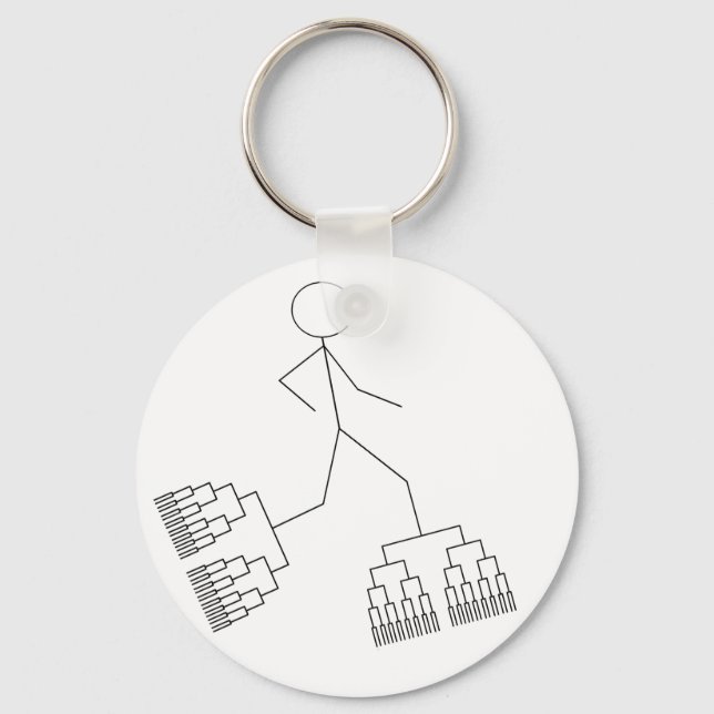 Bracket Man Key Ring (Front)