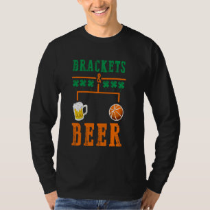Brackets And Beer March Basketball College Madness T-Shirt