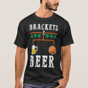 Brackets and Beer March Basketball College Tournam T-Shirt