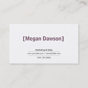 Brackets (grape) business card