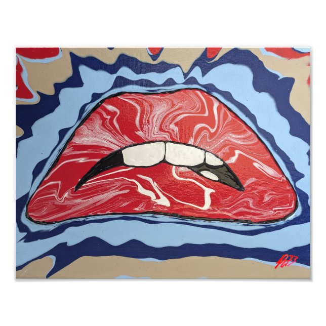 Brad Majors Inspired Rocky Horror Lips Photo Print (Front)