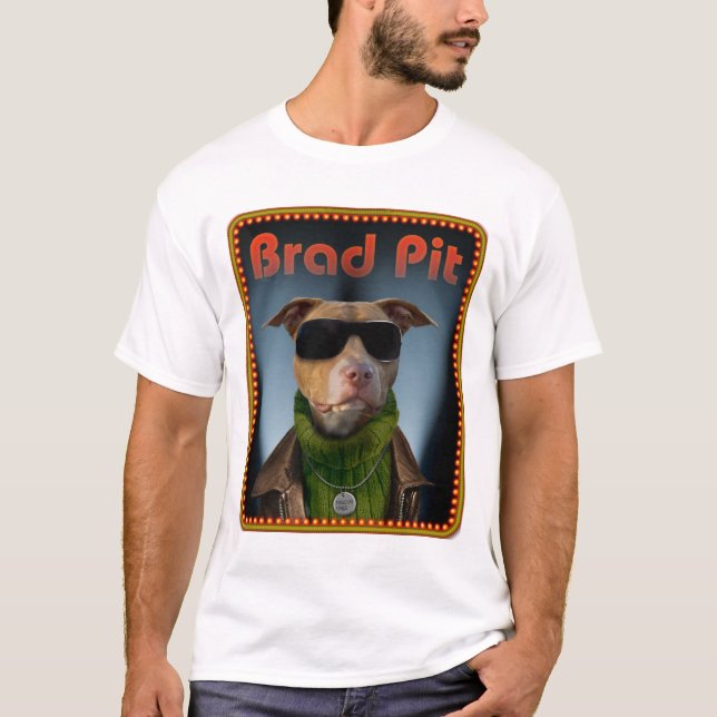 Brad Pit for white t-shrirts T-Shirt (Front)