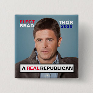 Brad Thor for President 2020 15 Cm Square Badge