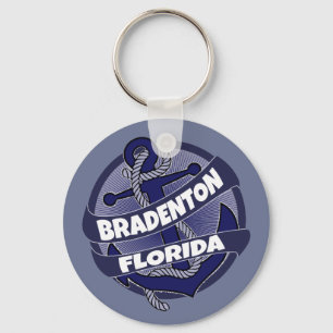 Bradenton Florida anchor swirl keychain