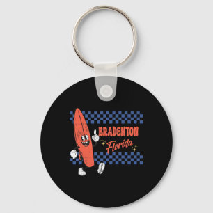 Bradenton Florida Retro Surfer Vintage Beach For M Key Ring