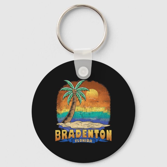Bradenton Florida Vintage Distressed Souvenir  Key Ring (Front)