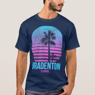 Bradenton Florida Vintage Retro Palm Tree T-Shirt