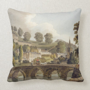 Bradford, from 'Bath Illustrated by a Series of Vi Cushion