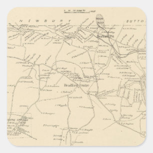 Bradford, Merrimack Co Square Sticker