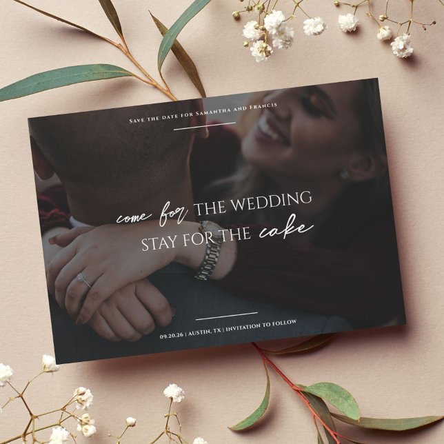 Bradford Modern Photo and Typography Wedding Save The Date (Creator Uploaded)