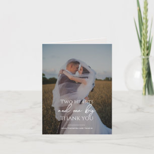 Bradford Modern Photo and Typography Wedding Thank You Card