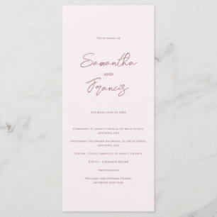 Bradford Modern Wedding Program