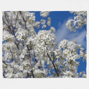 Bradford Pear Blooms Fleece Blanket