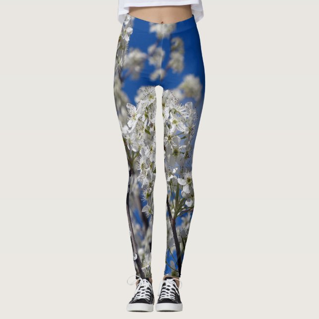 Bradford Pear Blooms Leggings (Front)