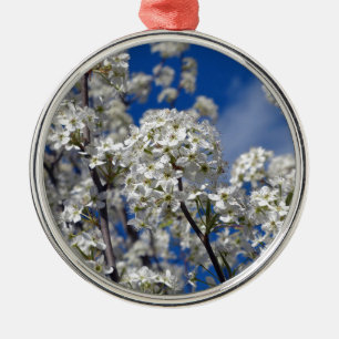 Bradford Pear Blooms Metal Ornament