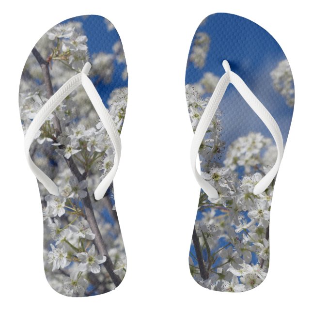 Bradford Pear Blooms Thongs (Footbed)